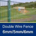 8mm pvc coated welded double wire fence